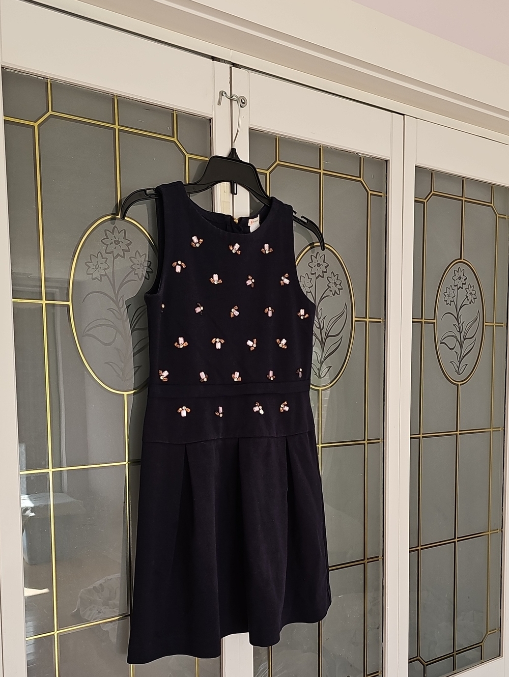 Crewcuts Navy Sleeveless Embellished Fit & Flare Dress